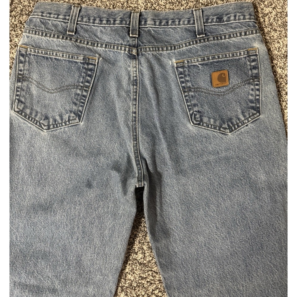 Carhartt Jeans Mens 38x36 Blue Denim B480 DSP Traditional - Picture 5 of 10